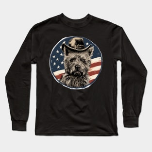 Cairn Terrier 4th of July Long Sleeve T-Shirt